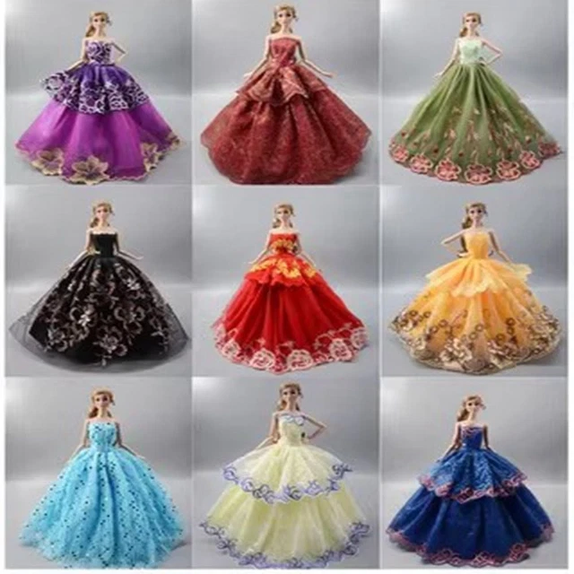 Amazon.com: Princess Evening Party Clothes,White 11.5 Inches Fashion  Wedding Dress for Doll Clothes Party,Gift for Kids 3 to 8 Years Old : Toys  & Games
