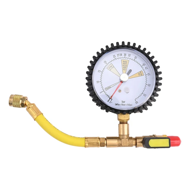 Manomètre Testeur De Pression D'azote Pour Climatisation - Compatible R134A, R22, R407C, R410A