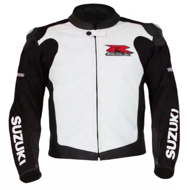 SUZUKI GSXR Veste Motard en Cuir Veste en Cuir de Motard Veste en Cuir de Moto