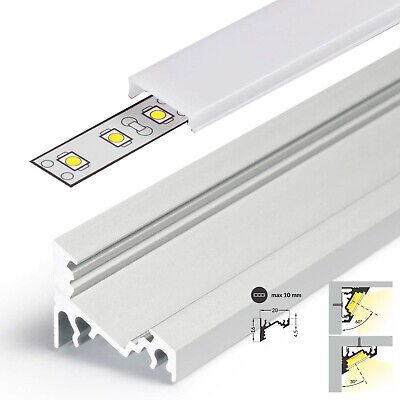 Ledsikon ® led profilo alluminio Eckprofil Set CORNER per strisce LED 10mm, 14mm, 27 mm