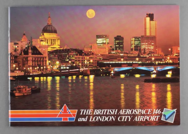 Britische Aerospace Bae146 & London City Hersteller Verkaufsbroschüre 1988