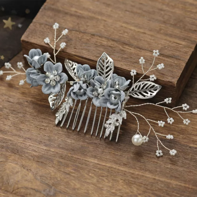 Wedding Hair Pins Comb Bridal Clips Crystal Pearl Bridesmaid Accessories Flower