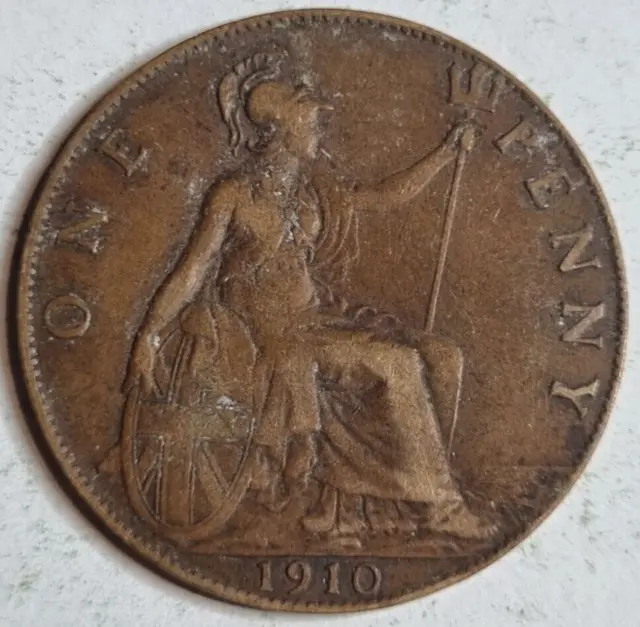 Great Britain UK 1910 1 Penny coin