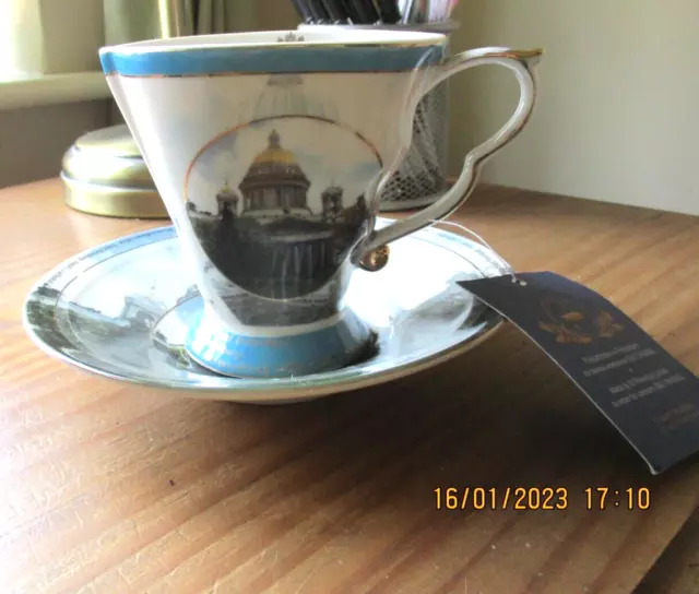 China Cup&Saucer Made By St Petersburg Artists New And Boxed