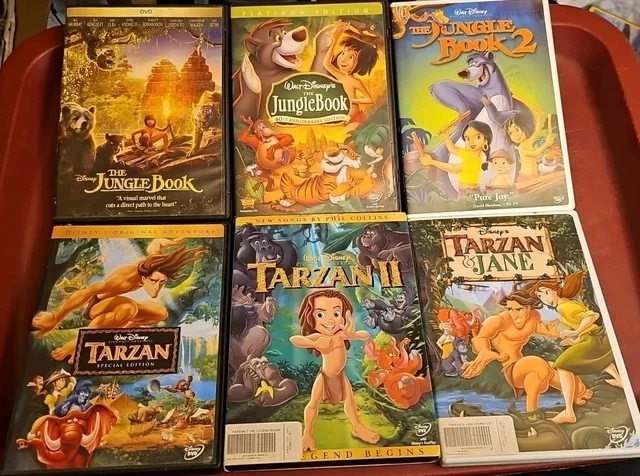 DISNEY THE JUNGLE Book (6 DVD Lot) Family Fun Tarzan, Jane FREE