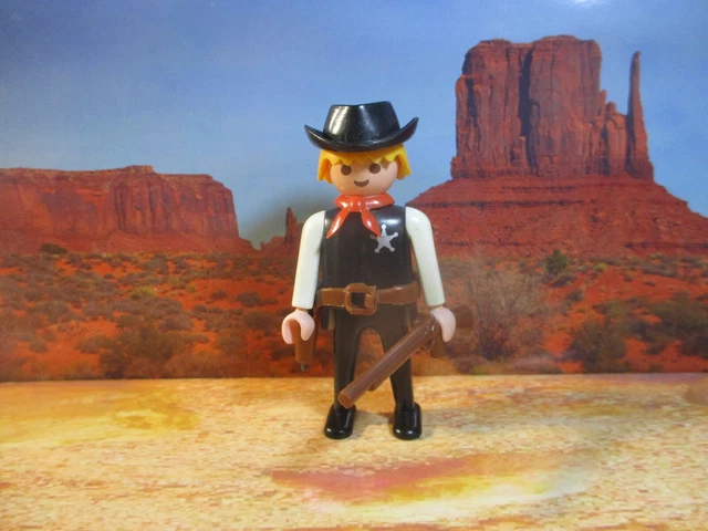 Lot PLAYMOBIL Vintage Western – Shérif, Bandits, Chevaux Et Prison (set 3241, 1976)