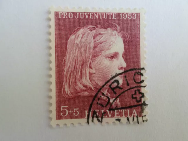 Schweiz - 1953, Briefmarke 539, Bild Porträt D'Enfant Anker, Malerei, Entwertet