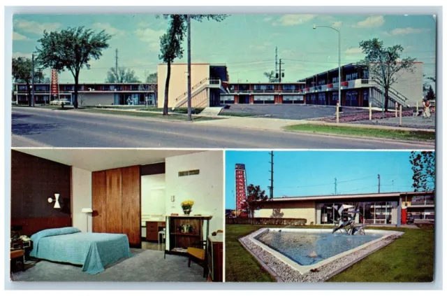 Detroit Michigan Postcard Cranbrook House James Couzens Highway Multiview 1960