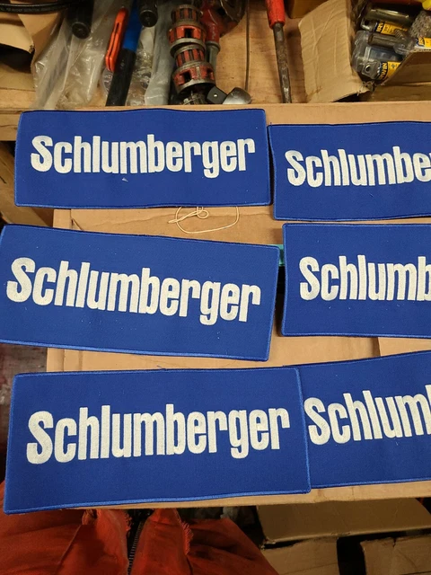 6 Large (About 11”) SCHLUMBERGER Oil Oilfield Patch Collectable