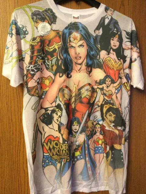 Wonder Woman - Dye Sublimated White Shirt - NWT - XL.