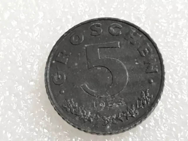 Münze Coin  Österreich 5 Groschen 1955 Zweite Republik F-9-15