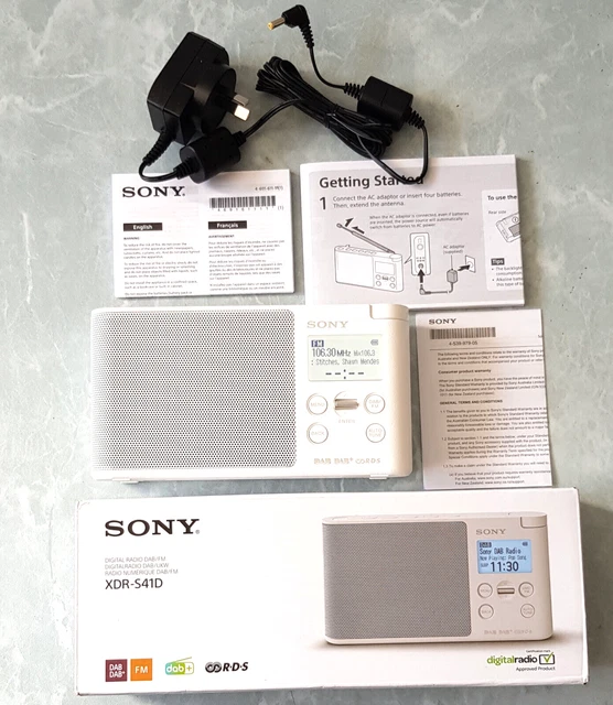 Sony XDR-S41D Radio Portable Digitale DAB/DAB+/FM RDS - Son Clair Et Design Compact Noir