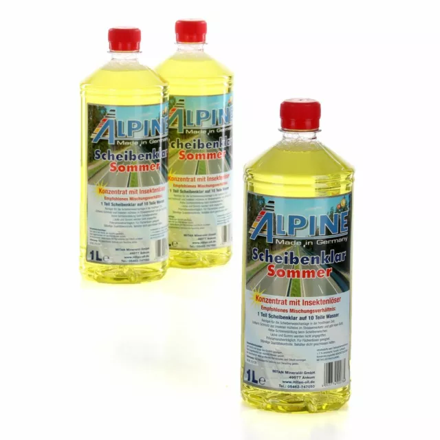 3 L 3 litri ALPINE chiaro di vetro estate 1:10 concentrato antiinsetti  profumo di agrumi EUR 11,95 - PicClick IT