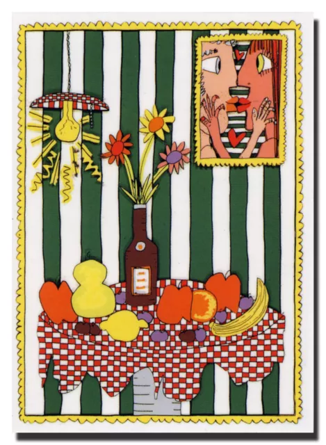 James Rizzi „PASSION FRUIT" Magnet / Magnetschild nach 3D-Konstruktion v. 1981