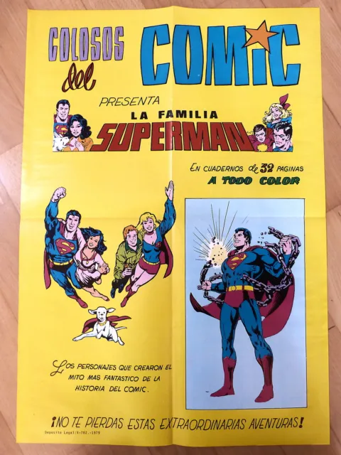 Poster,Cartel Publicitario Tebeos,La Familia Superman,Valenciana 1979