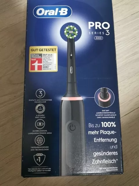 Oral-B Pro 3 3000 CrossAction Black Edition Elektrische Zahnbürste - Schwarz