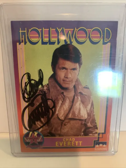 Starline Hollywood Autograph Card #172 CHAD EVERETT Actor Medical Center 1991