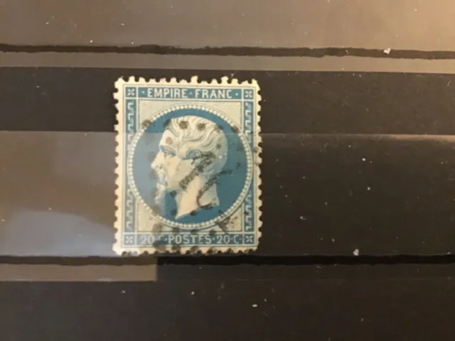 Lot 66 timbre de France type Napoleon III n°22 obl losange GC 