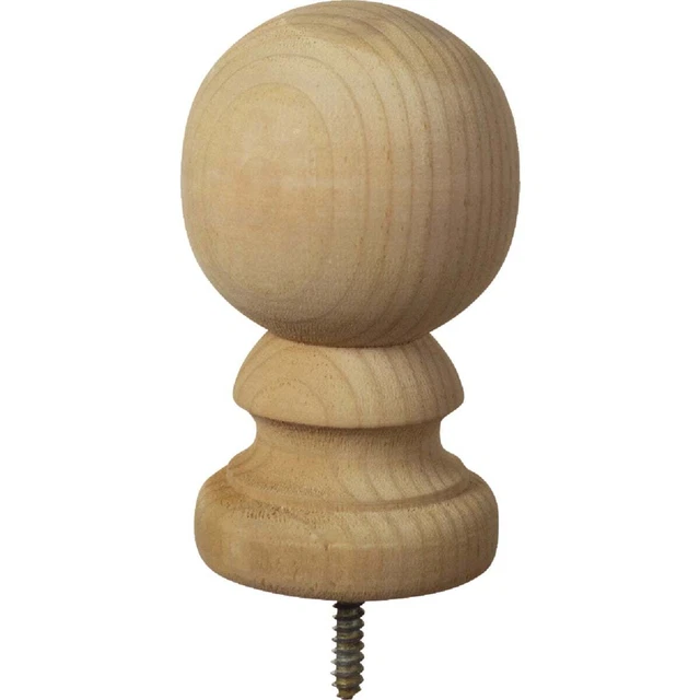 ProWood 3-9/16 pulgadas x 5-3/8 pulgadas Tapa de poste natural con bola de madera tratada 106088