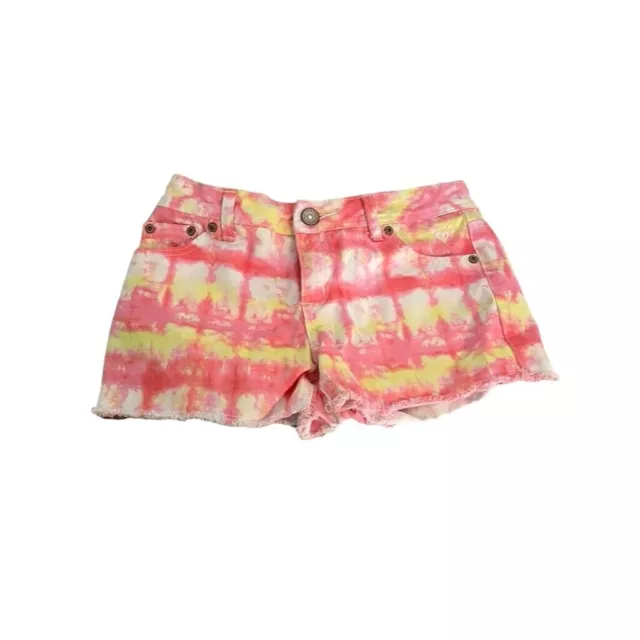 Justice Girls Shorts Size 12R Colorful Pink/Yellow