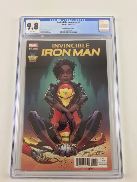 Invincible Iron Man #2 (2017 Marvel Comics) J Scott Campbell Variant CGC 9.8