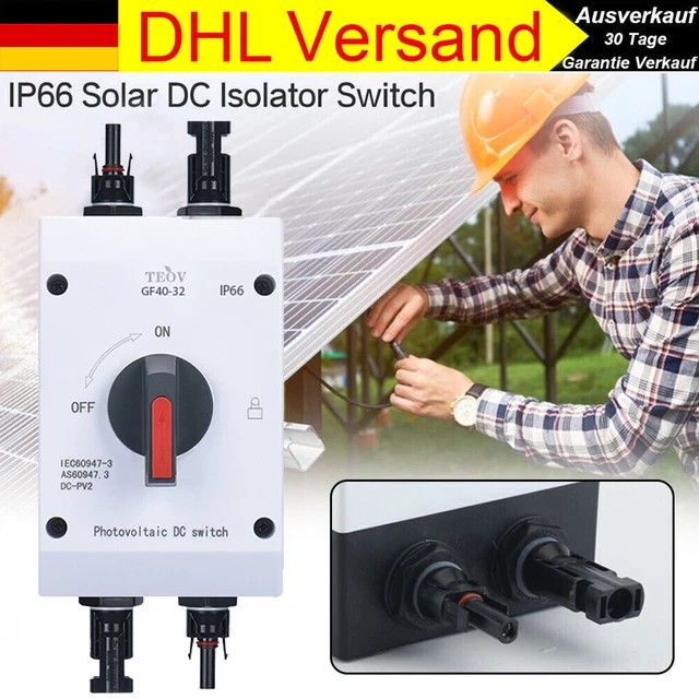 Interruttore Di Separazione Carico Fotovoltaico DC E-T-A PVDIS-T101-DC1000V-30A - Foto 5