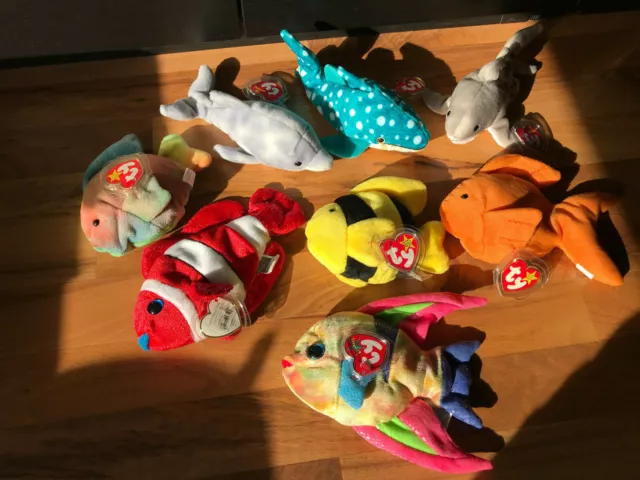 Ty Beanie Babies Fische - neu unbespielt - mit Tag Sammlerqualität