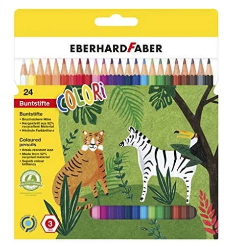 24 EBERHARD FABER Colori Buntstifte farbsortiert NEW