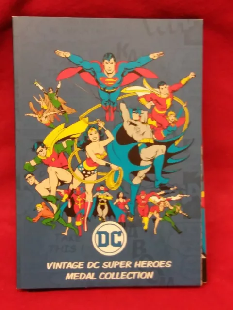 DC Vintage DC Super Heroes Medal Full Collection With Character Cards - New