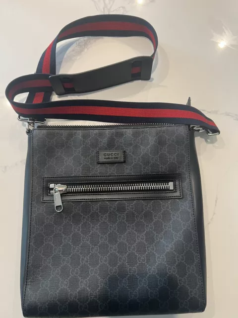 Gg Black Messenger Bag  Gucci