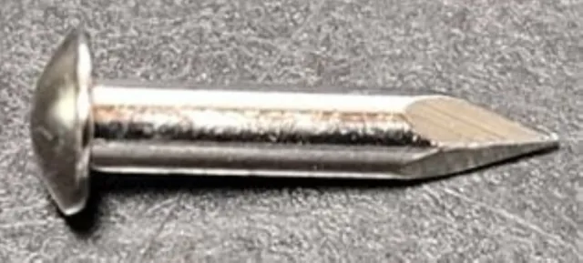 Nickel Escutcheon Pins 15 Gauge 3/8" Inch Solid Brass dome head brad nails new