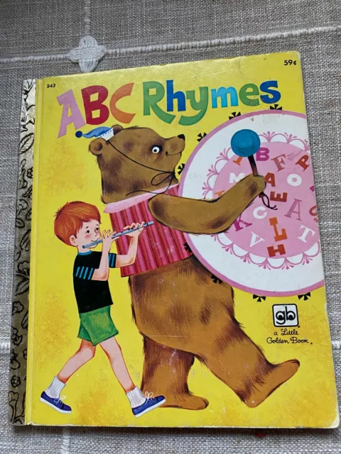 1977 ABC Rhymes A Little Golden Book 59 cents tag