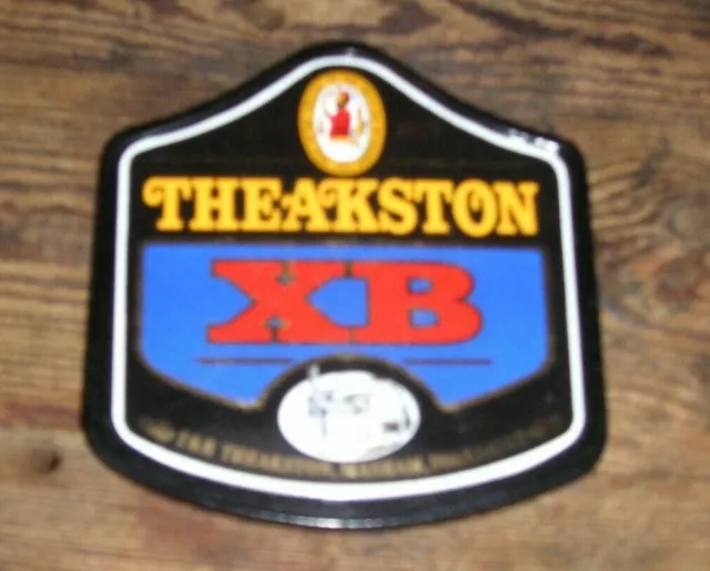 Theakston XB Large Enamel Sign Beer Advert Plaque Pub Bar 4x Pump Clip Size