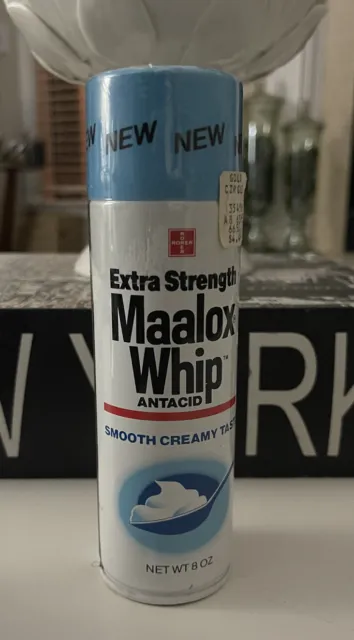 VTG 80s New Sealed Can of Maalox Whip Extra Strength Antacid 8oz Rare Movie Prop