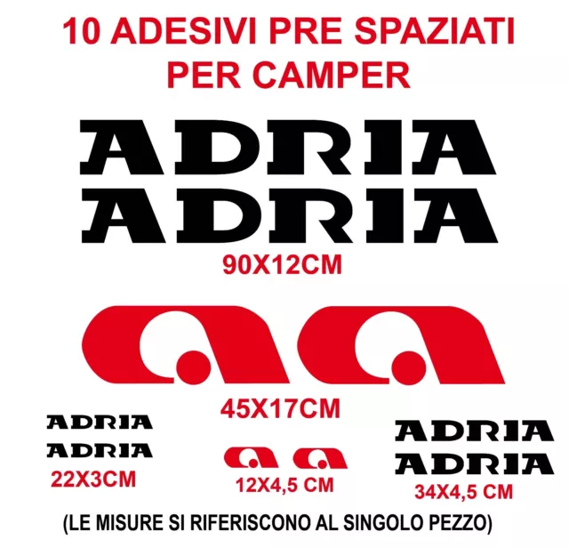 KIT COMPLETO ADESIVI ADRIA CORAL Nuovo Camper Caravan SET EUR 231,90 -  PicClick IT