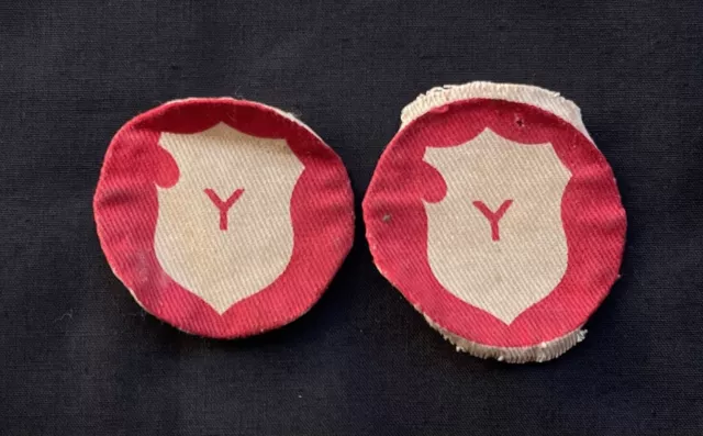 WW2 Yorkshire County Division Original Printed Formation Signs Cloth Badges