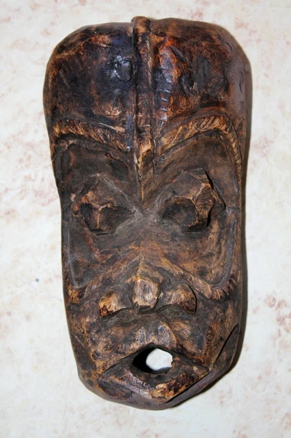 Ibibio Ekpo Society Hand Carved Ceremonial Tribal African Wood Mask Nigeria Rare 5