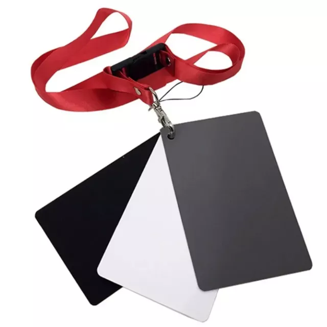 3in1 Digital 18% Gray/ White /Black Card Set Photography Exposure Balance Strap