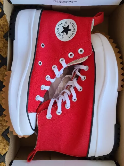 NEW Converse Women's 7.5 Run Star Hike Platform Lift Shoes Boots GR A06157C Red