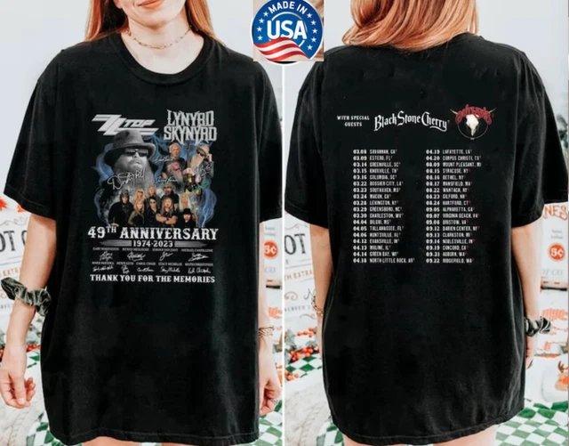 ZZ TOP TOUR 2024 Skynyrd Lynyrd TShirt S4xl Black Size 18.99 PicClick