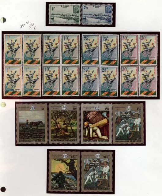 Togo Topical collection Birds, flowers, Fish Mostly Mint NH  in mounts jp 3