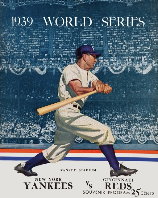 8x10 Photo Print Of 1939 World Series  (Yankees & Reds) Art Poster of Game Progr