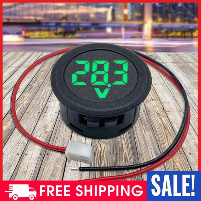 DC 4-100V Volt Detector Tester LED Digital Display Detector Panel Round Two-wire