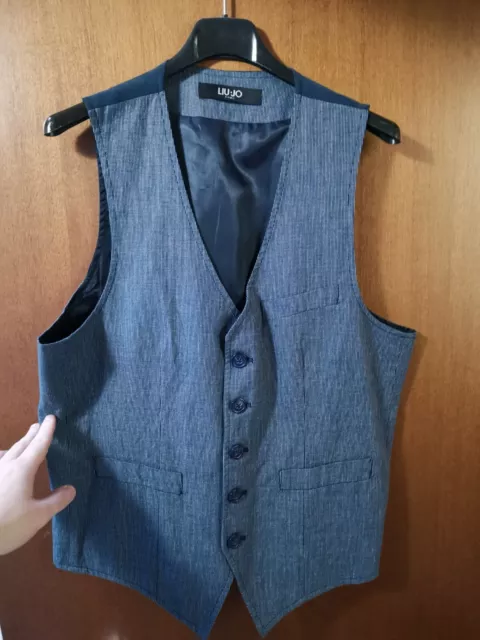 Gilet Elegante Uomo Liu Jo Taglia 46 (s) blu Originale