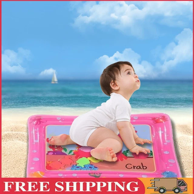 Animal Water Mat PVC Baby Water Play Mat Double Edge for Activity (Crab)