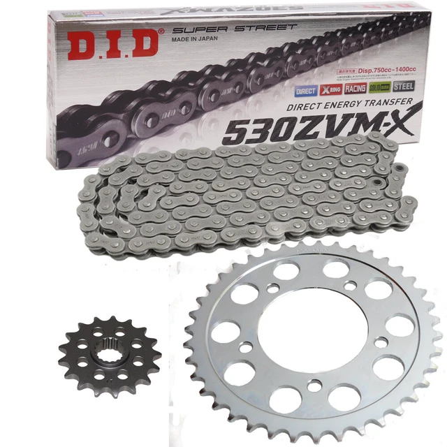 Kit Chaîne DID 530 VX3 Pour Suzuki GSX 1400 WVBN 2002-2007 - Pignons 18/41D - 116 Maillons