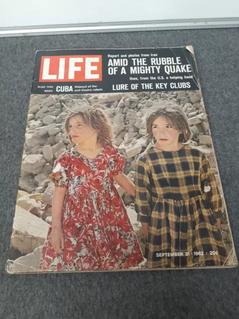 Life September 21 1962/Earthquake/Cuba/Nicklaus/Ballet/Key Clubs/America's Cup