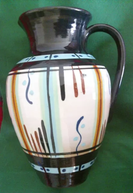 50s 60s HARTROX  Castleford  Stoneware Large  Art Pottery jug Signed. .RARE ITEM