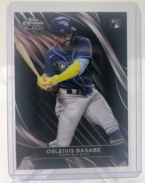 Basabe Rays 2024 TOPPS CHROME Black OSLEIVIS BASABE RC ROOKIE Tampa Bay Rays #15 ...