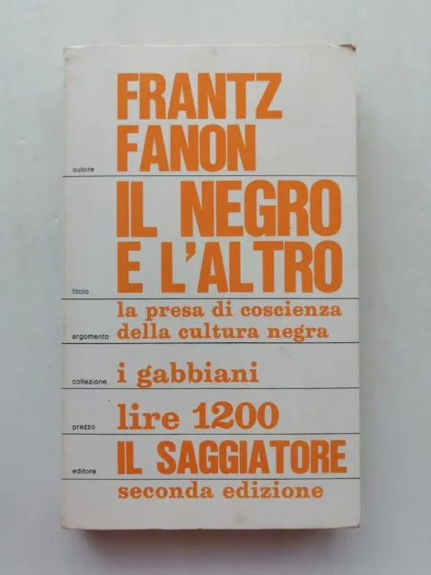 FRANTZ FANON "IL negro e l'altro" presa di coscienza della cultura negra EUR 10,00 - PicClick IT
